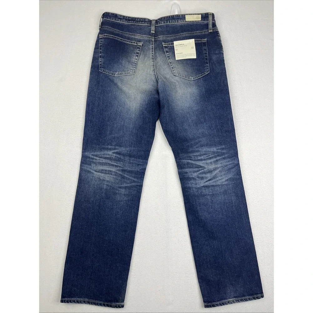 AG Adriano Goldschmied Isabelle High Rise Straight Crop Jeans 32 LED1753-17Y-FTS
